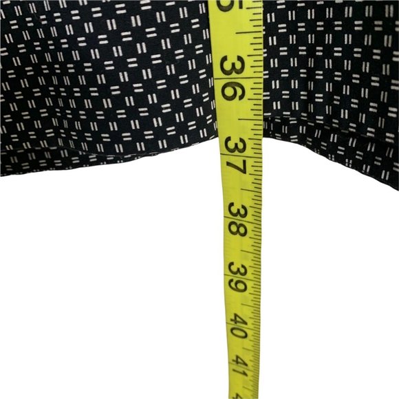 Eileen Fisher Black Organic Cotton Sleeveless Micro Print Swing Dress Medium - Picture 7 of 10